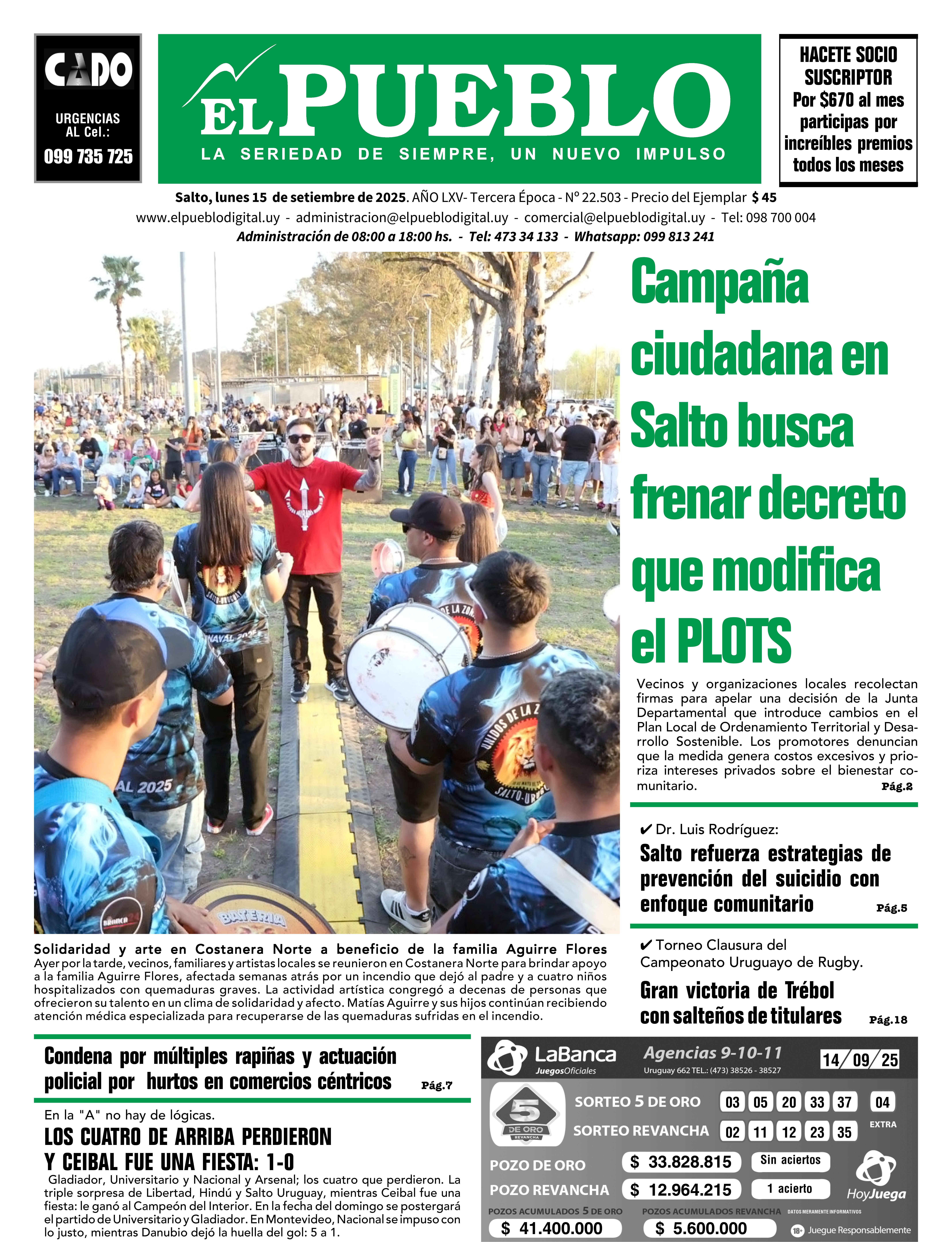 Tapa, 15-09-2025