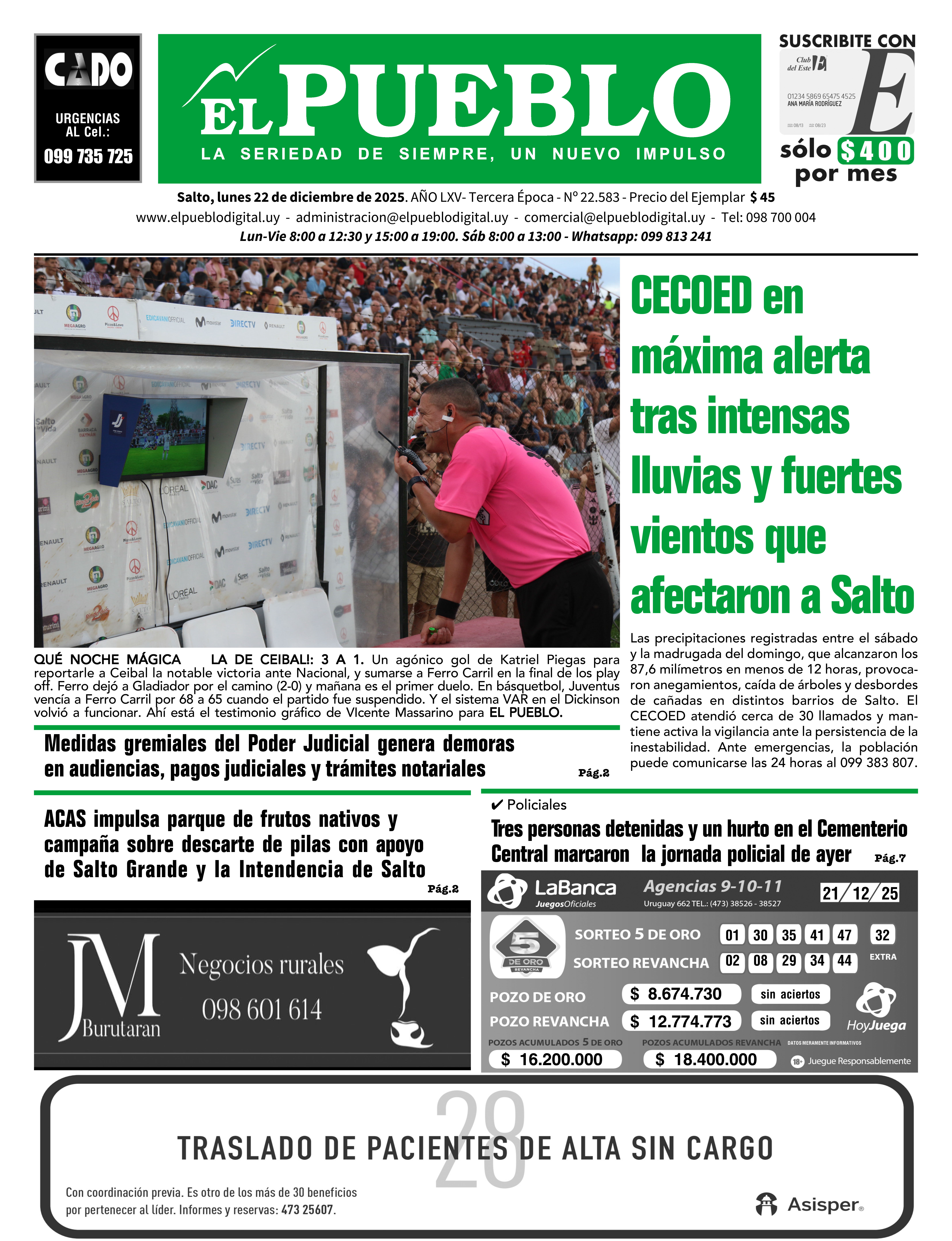 Tapa, 22-12-2025